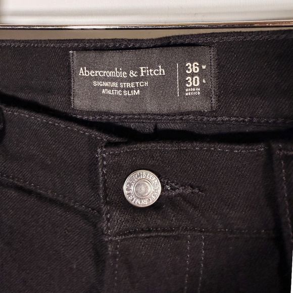 Abercrombie & Fitch - Black Signature Stretch Athletic Slim Jeans – 36x30 (NWT) - Picture 2 of 6